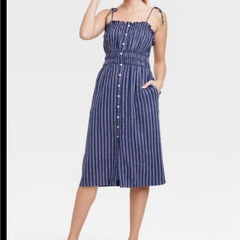 Blue Striped Dress